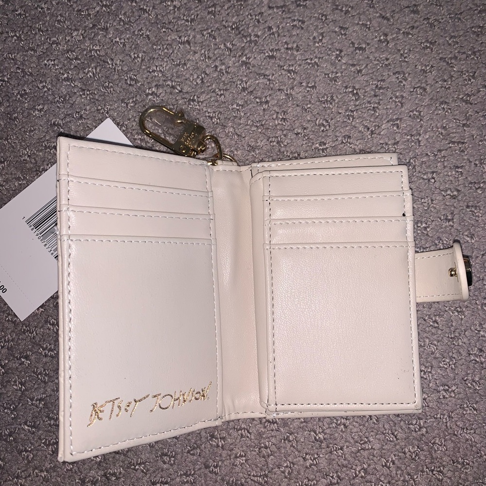 Betsey Johnson Cream Wallet with Gold Accents - Picture 2 of 5